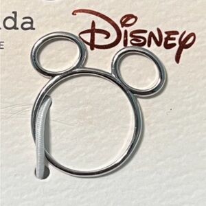 Disney Silver Mickey Mouse Outline Ring
